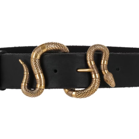 Gucci Snake Buckle Leather Belt Unisex - Picture 6 of 7